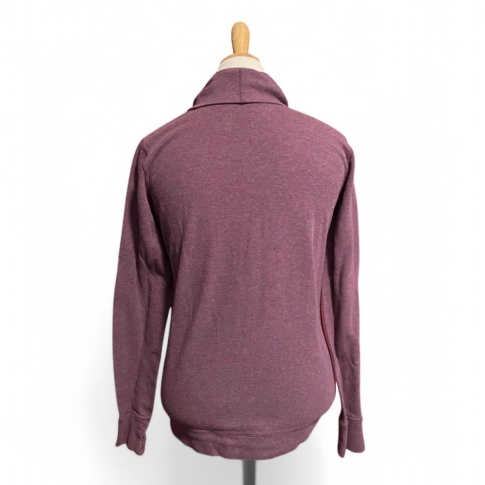 Lululemon Women's 10 Double Up Reversible Turtleneck Sweatshirt Burgundy Stripe - Picture 4 of 8